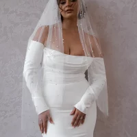 SHORT PEARL VEIL - Image 5